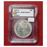 1897 S Morgan Silver Dollar ICG AU58 Details