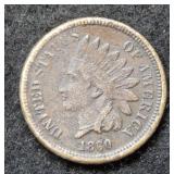 1860 Indian Head Cent - copper nickel/dark