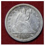 1853 Seated Liberty Silver Quarter