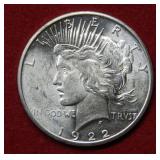1922 S Peace Silver Dollar