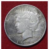 1934 S Peace Silver Dollar - Grafitti