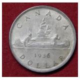 1936 Canada Silver Dollar