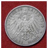 1910 German Silver 3 Mark