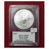 2013 Silver Eagle 1oz PCGS MS69 type 1