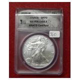2020 W Silver Eagle 1oz ANACS SP70