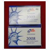 2007 & 2008 US Proof Coins