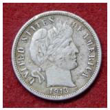 1913 Barber Silver Dime
