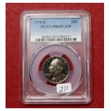 1974 S Washington Quarter PCGS PR69 CAM