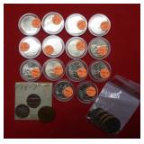 Mixed Lot of State Quarters and Cents