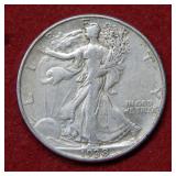 1938 D Walking Liberty Silver Half