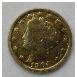 1904 Gold Plated Liberty Head Nickel