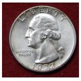 1937 D Washington Silver Quarter