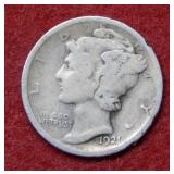 1921 Mercury Silver Dime