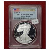 2018 W Silver Eagle PCGS PR70 DCAM