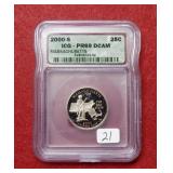 2000 S Massachusetts Quarter ICG PR69 DCAM