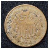 1869 Two Cent Piece
