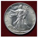 1937 Walking Liberty Silver Half