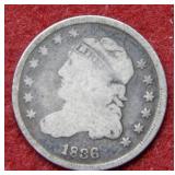 1836 Bust Silver Half Dime