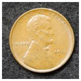 1911 Lincoln Wheat Cent - brown