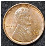 1909 Lincoln Wheat Cent - red & brown
