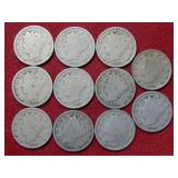 Lot of 11 Liberty Head Nickels