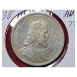 1938 Hungary Silver 5 Pengo Coin ***