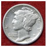 1923 S Mercury Silver Dime