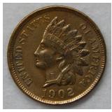 1902 Indian Head Cent - cleaned