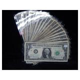 (20) 1963 B Federal Reserve $1 Bar Notes