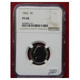 1962 Jefferson Nickel NGC PF68