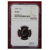 1961 Jefferson Nickel NGC PF68
