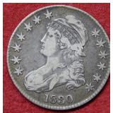 1830 Bust Silver Half