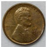 1929 Lincoln Wheat Cent - red & brown