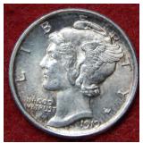 1919 Mercury Silver Dime