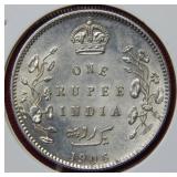 1906 Indian Silver Rupee