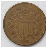 1870 Two Cent Piece