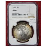 1922 Peace Silver Dollar NGC MS64