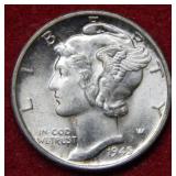 1945 D Mercury Silver Dime