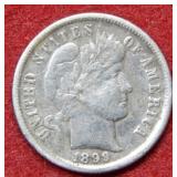 1899 Barber Silver Dime
