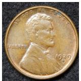 1929 S Lincoln Wheat Cent - brown