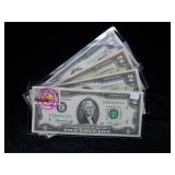 (4) 1976 $2 First Day Issue Federal Res Notes