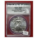 2016(S) Silver Eagle 1oz ANACS MS69