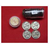 1/2 Roll (20 coins) 1958 P Jefferson Nickels