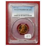 1977 S Lincoln Cent PCGS PR68 RD DCAM