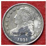 1834 Bust Silver Dime