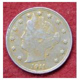1911 Liberty Head Nickel - grainy