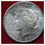 1924 S Peace Silver Dollar
