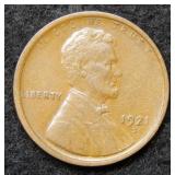 1921 S Lincoln Wheat Cent