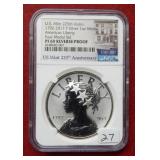 1792-2017 P Silver 1oz American Liberty Medal NGC