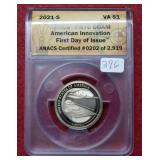 2021 S Virginia Innovations Dollar ANACS PR70 DCAM